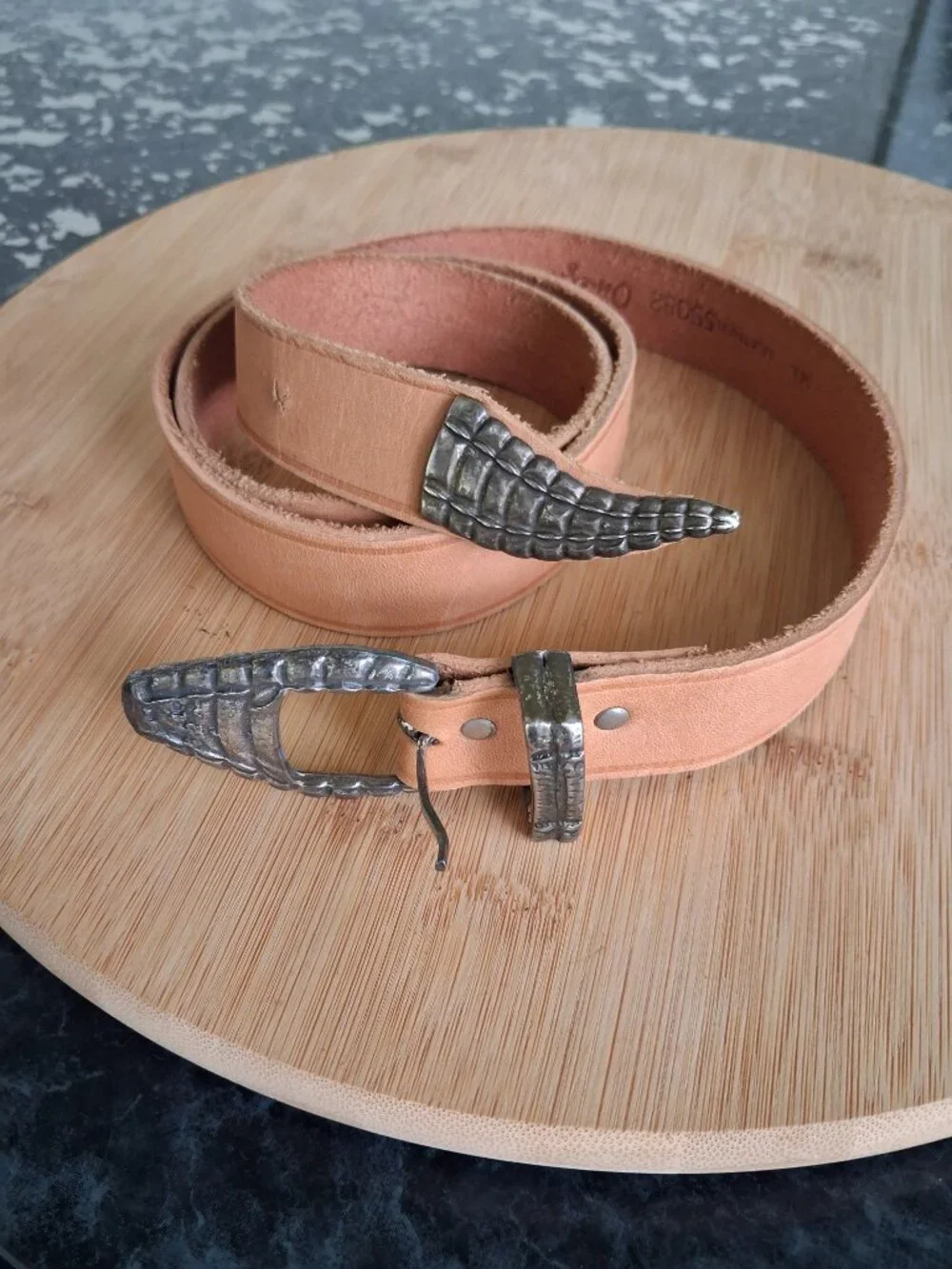 vintage Omega belt with alligator accents